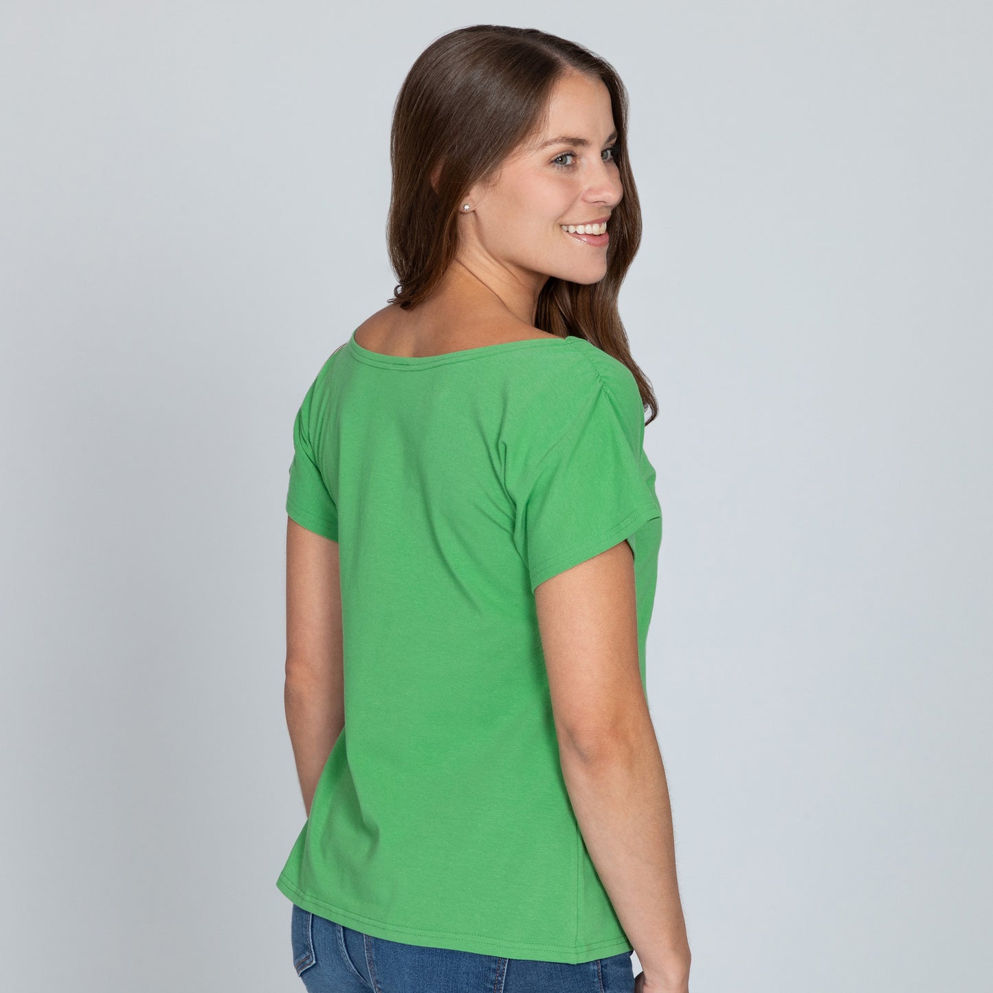 Organic Shirred Sleeve Tee