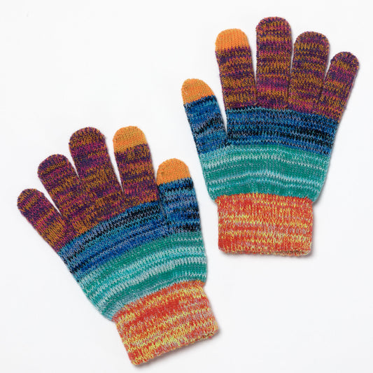 Rainbow Delight Touch Screen Gloves