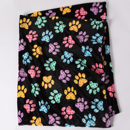 Super Cozy&trade; Fleece Paw Print Throw Blanket