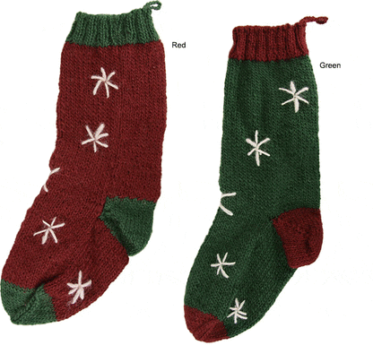 Wool Snowflake Stocking