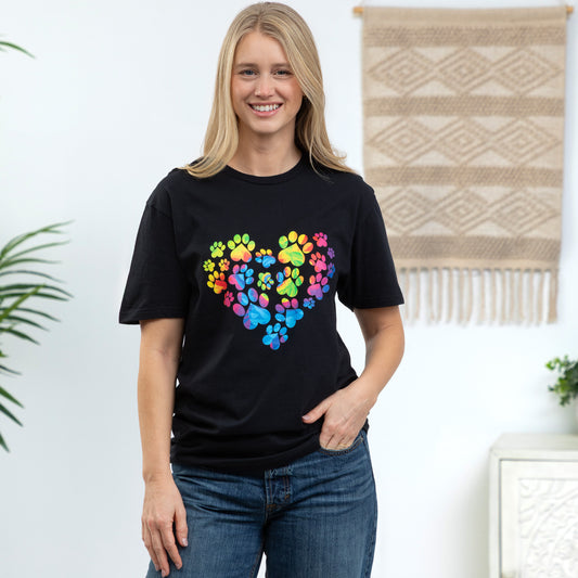 Anniversary Paw Print Love T-Shirt