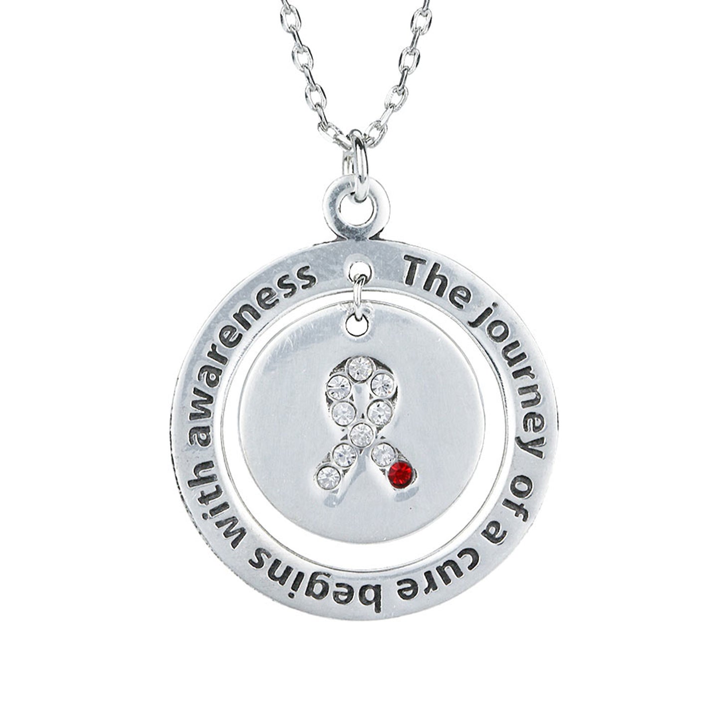 Diabetes Awareness Pewter Necklace