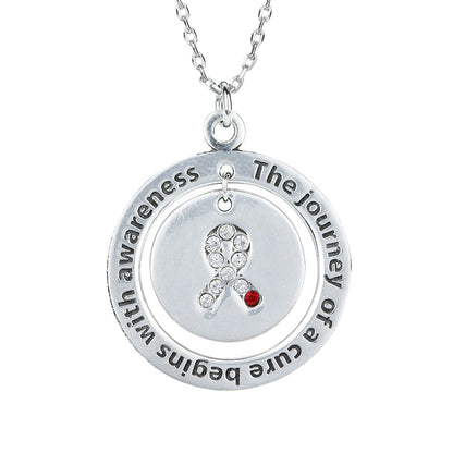 Diabetes Awareness Pewter Necklace