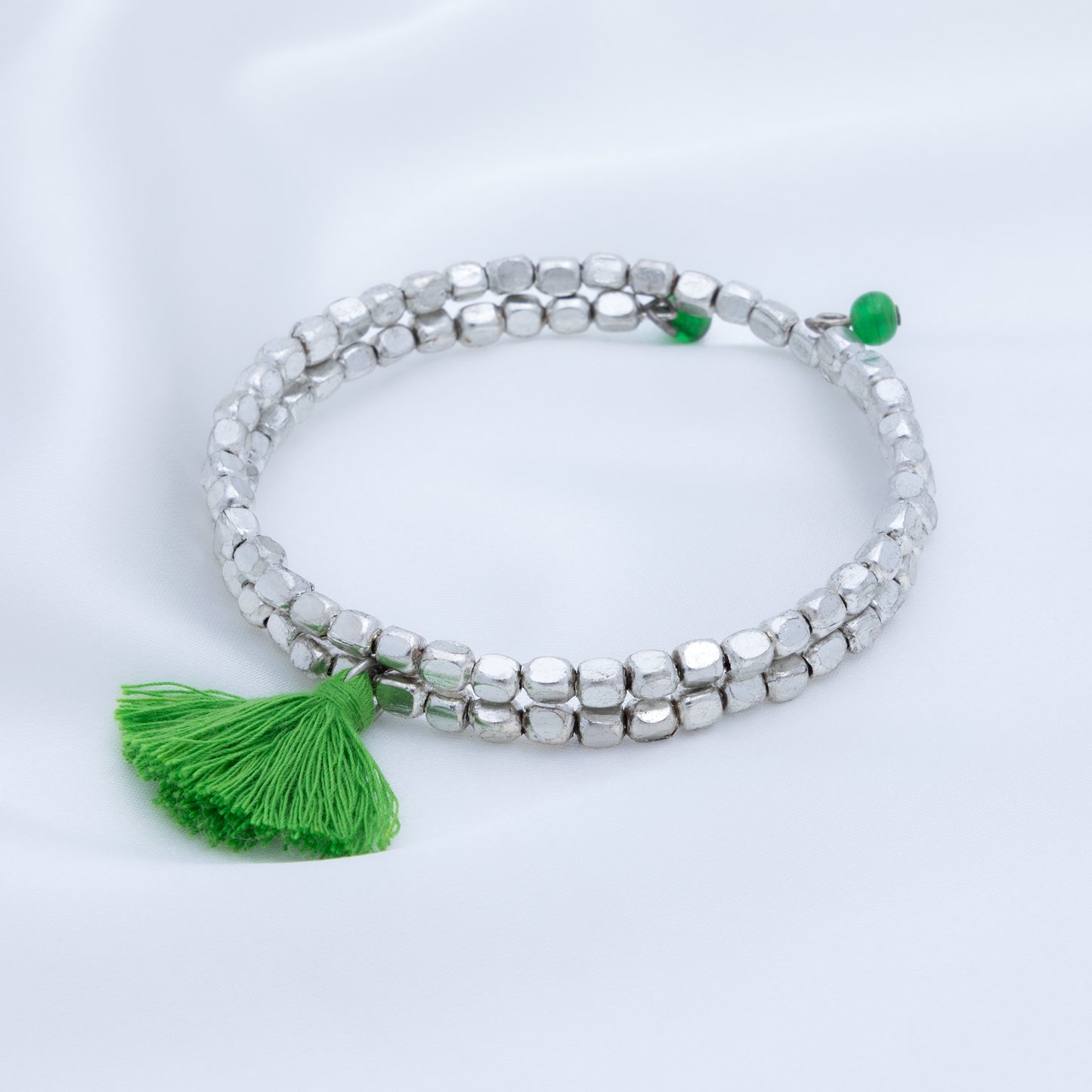 Taj Tassel Metal Bead Bracelet