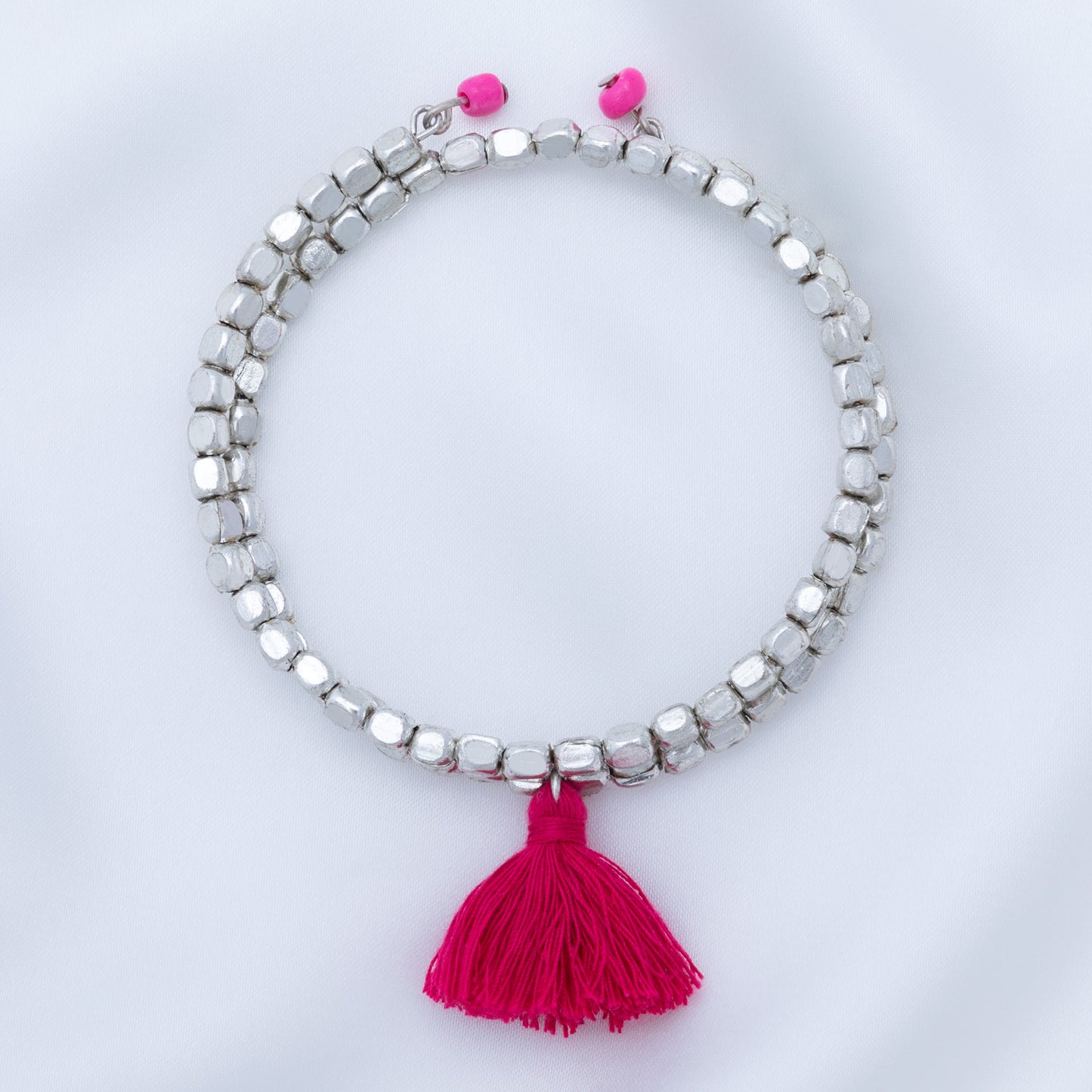 Taj Tassel Metal Bead Bracelet