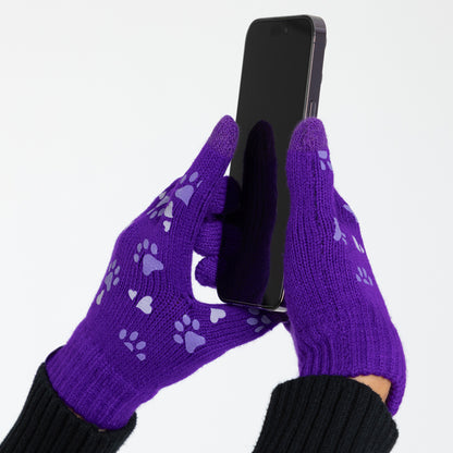 Paw Print Touch Screen Gloves