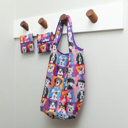 Paws Packable Reusable Shopping Bags - Set of 3