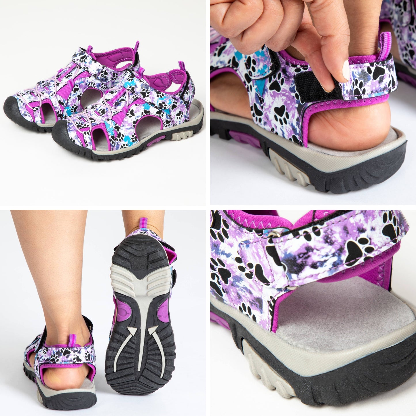 Walking Paws Adjustable Closed Toe Sport Sandals