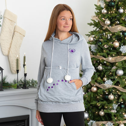 Purple Paw Pet Pouch Hooded Sweatshirt