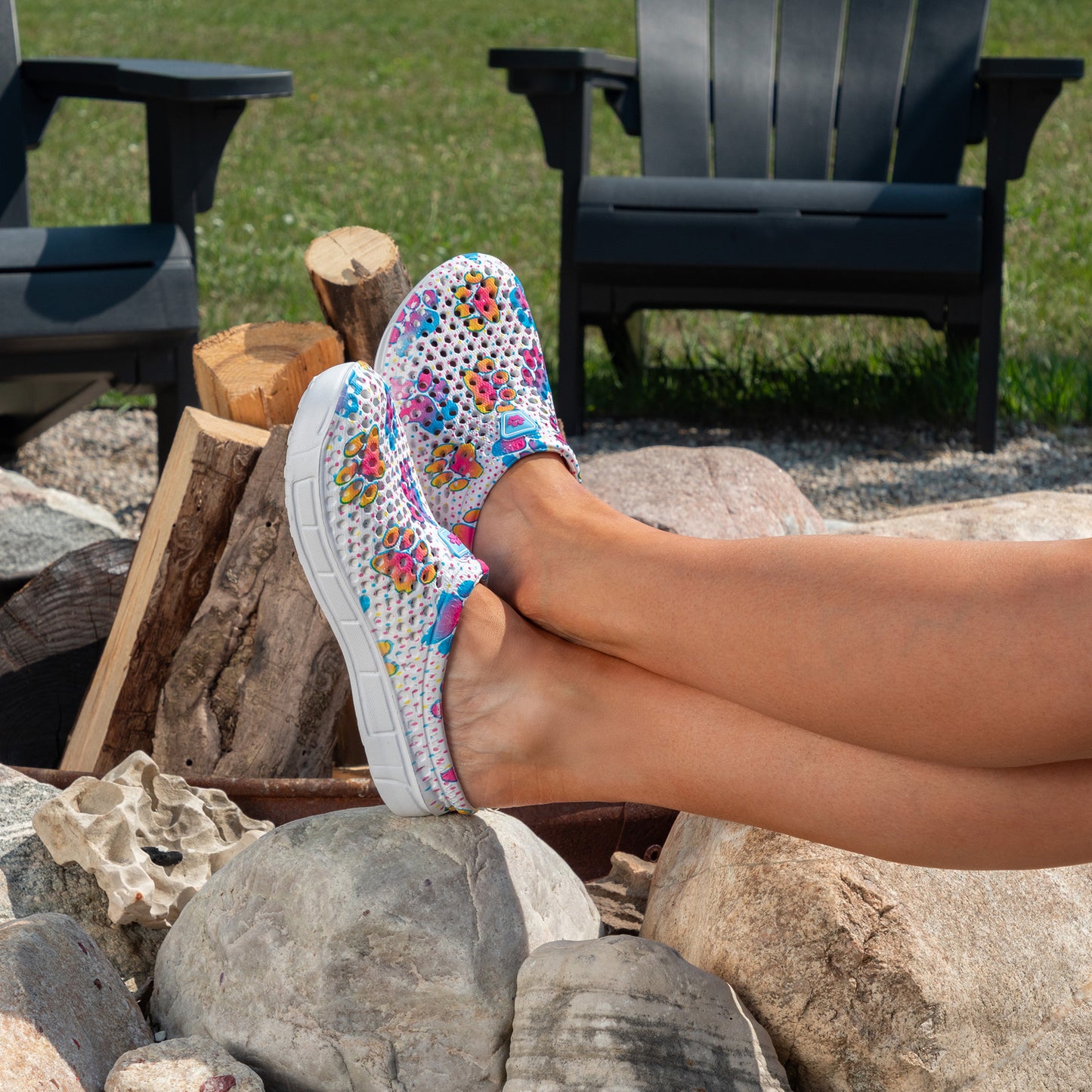 Rainbow Paw Slip-On Clogs