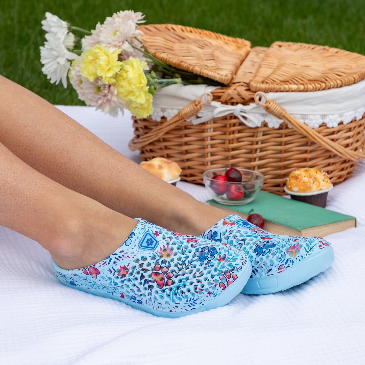 Rainbow Paw Slip-On Clogs