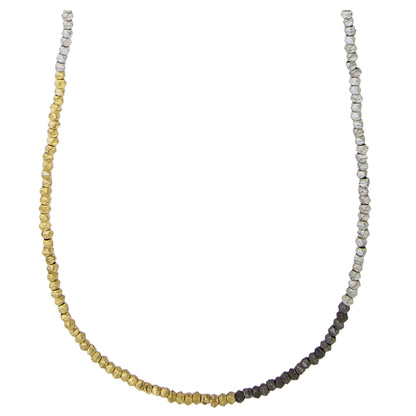 Metallic Colorblock Necklace