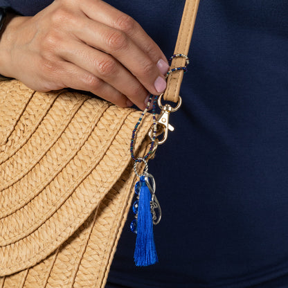 Blue Hope Beaded Bag Charm!