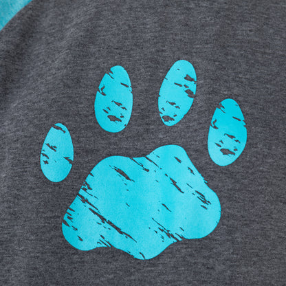 Paw Stripe Burnout Crewneck Sweatshirt