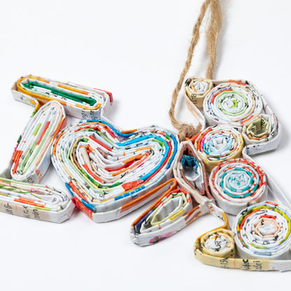 Recycled Magazine Ornament | Handmade, Fair Trade