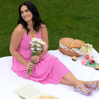 Gingham Layered Maxi Dress