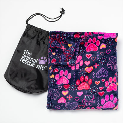 Super Cozy&trade; Paw Print Travel Blanket