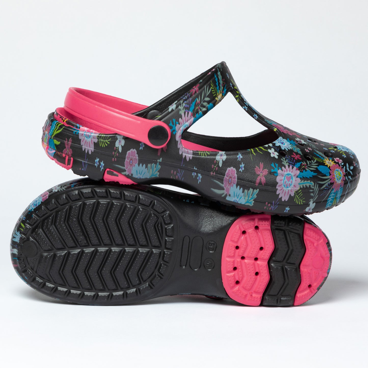 Multicolored Mary Jane Clogs