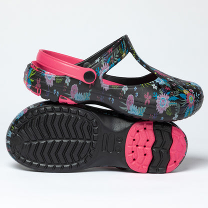 Multicolored Mary Jane Clogs