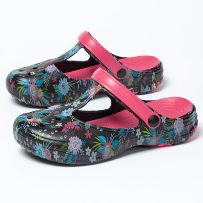 Multicolored Mary Jane Clogs