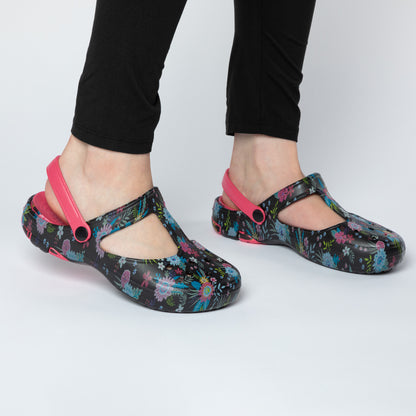 Multicolored Mary Jane Clogs