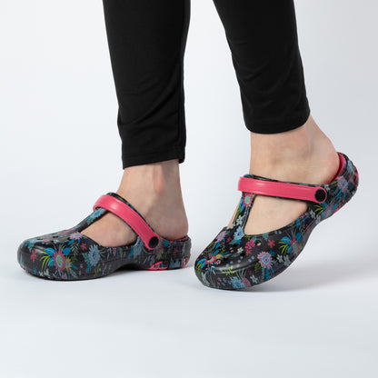 Multicolored Mary Jane Clogs