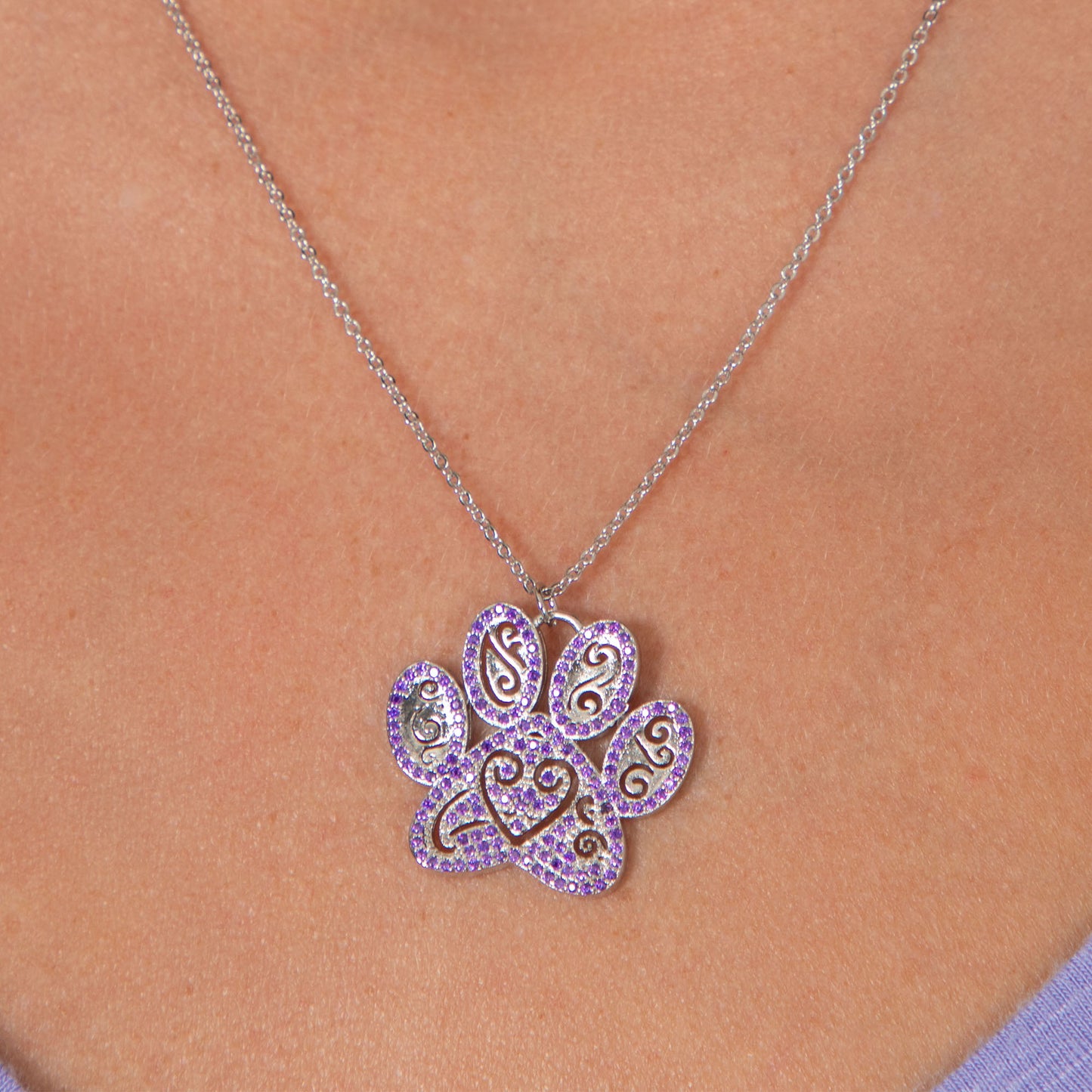 Ornate Crystal Paw Jewelry