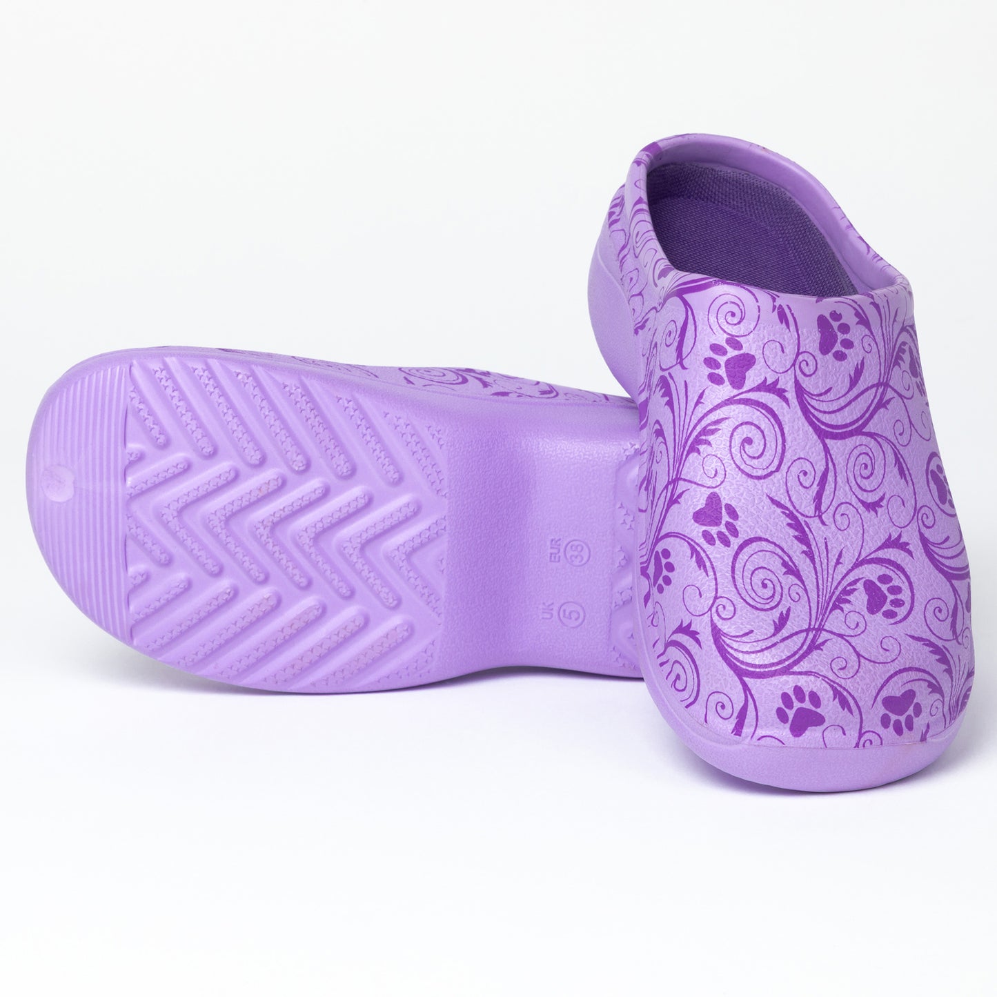 Paw Print Garden Clogs