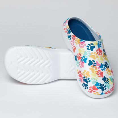 Paw Print Garden Clogs