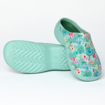 Paw Print Garden Clogs