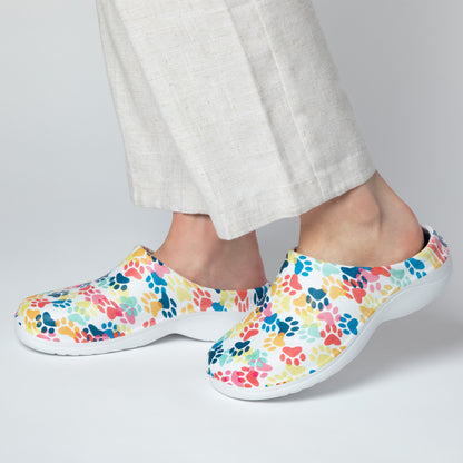 Paw Print Garden Clogs