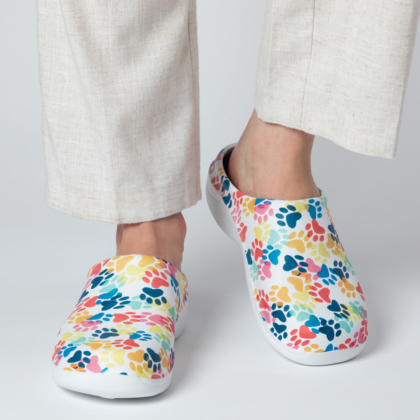 Paw Print Garden Clogs