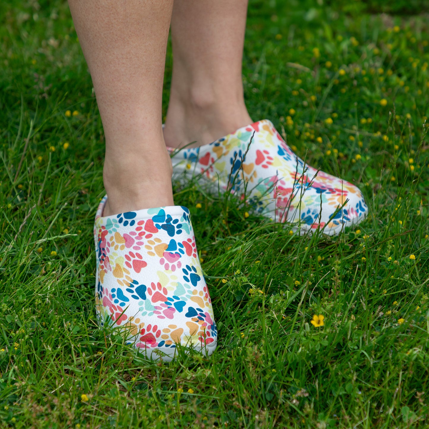 Paw Print Garden Clogs