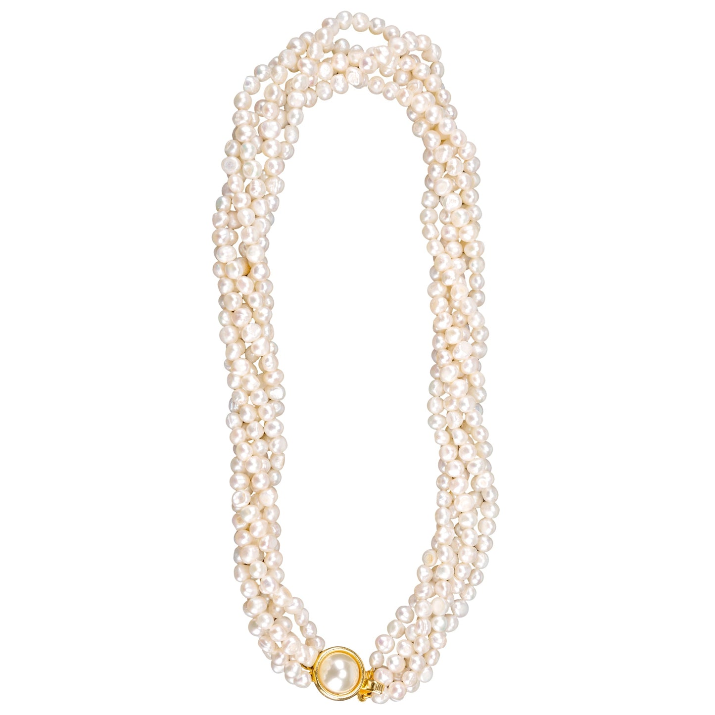 Swirling Strands Freshwater Pearl Necklace