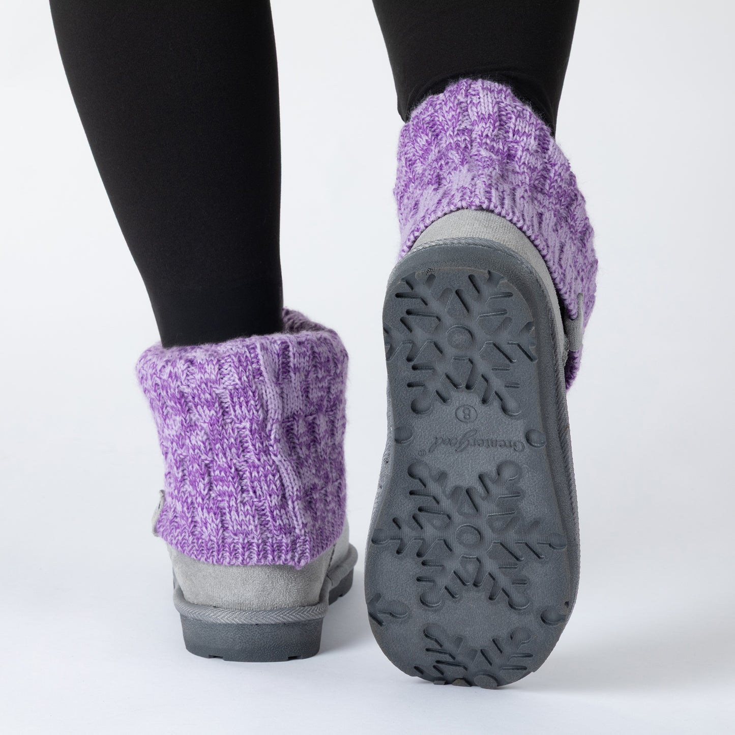 Paw Print Cozy Knitted Ankle Boots