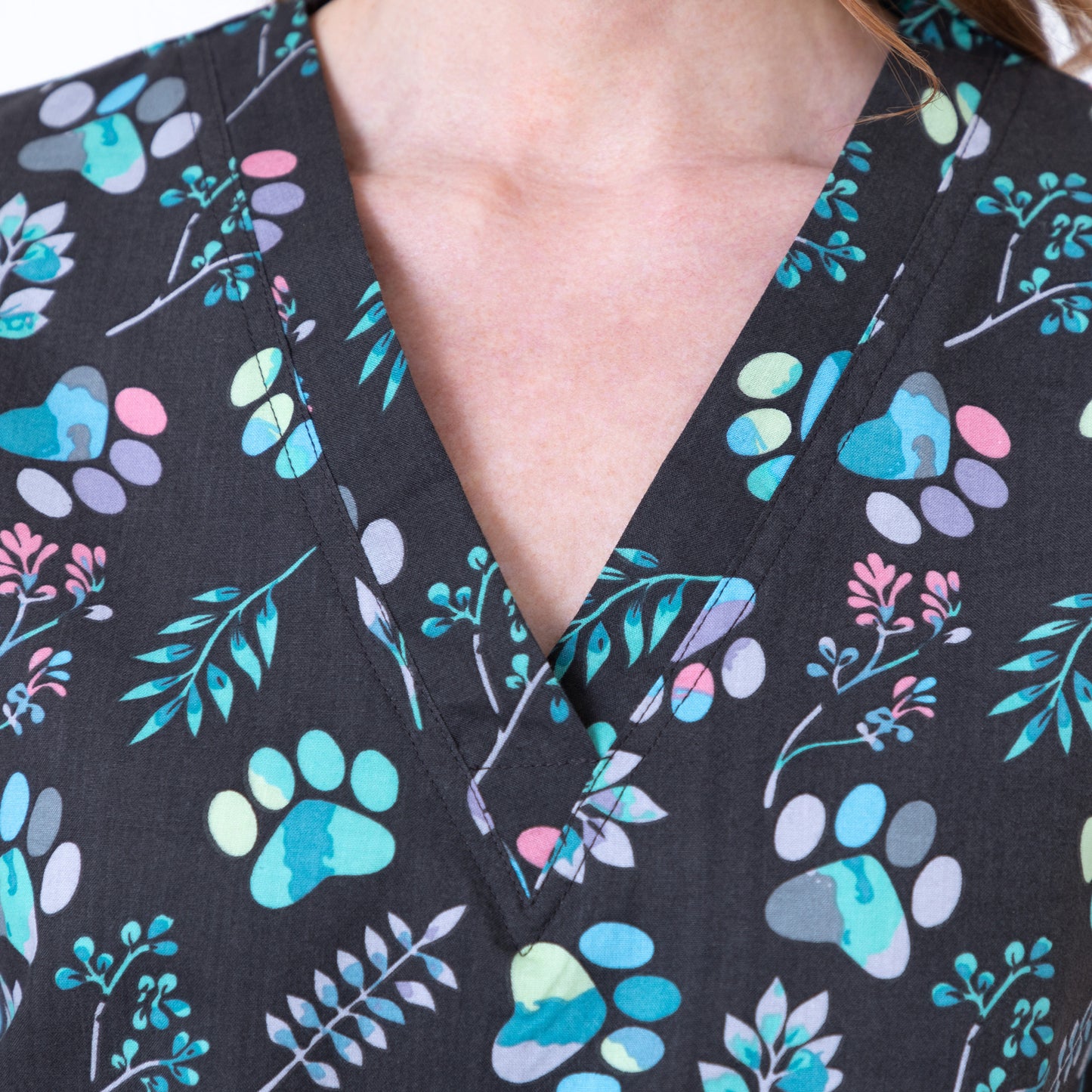 Pawsitivley Lovely Scrub Top