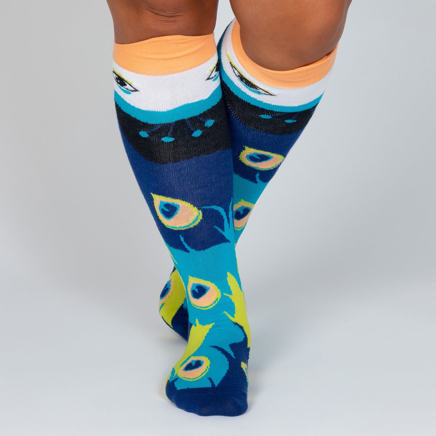 Peacock Knee High Socks