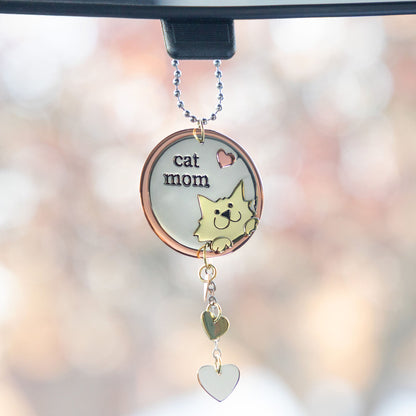 Pet Parent Mixed Metal Car Charm