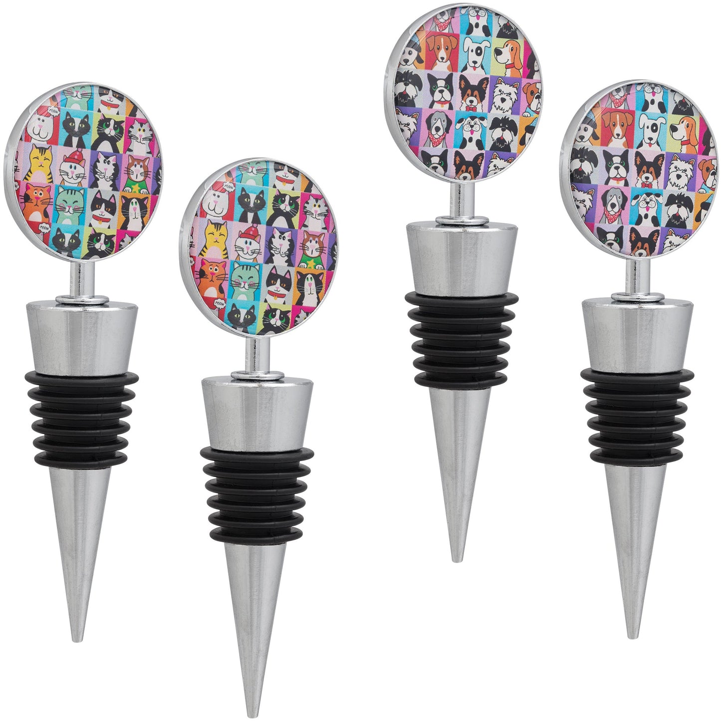 Pet Portrait Wine Stopper - Set of 2