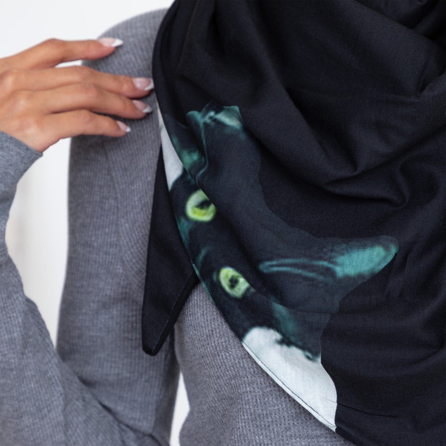 Fleece Lined Oversized Bandana Scarf