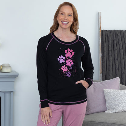 Paint & Paws Rainbow Stitch Thermal Top