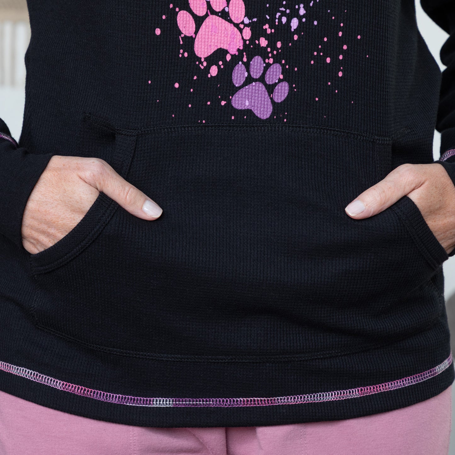 Paint & Paws Rainbow Stitch Thermal Top