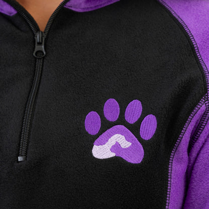 Paw Print Polar Fleece Quarter Zip Pullover