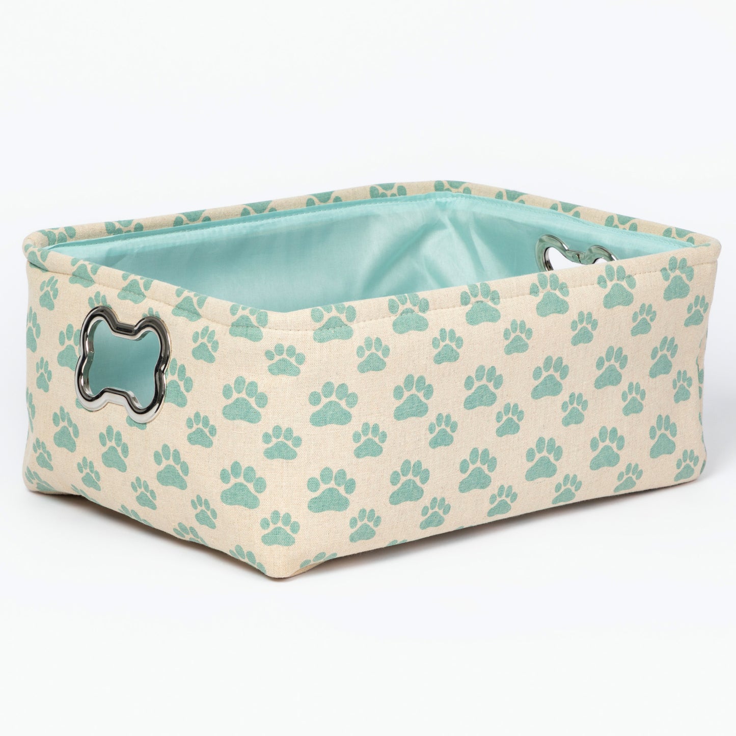 Paw Print Storage Basket with Handles