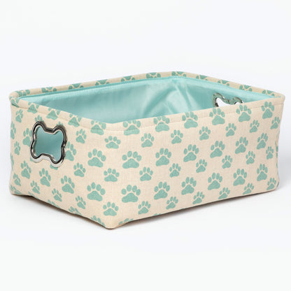 Paw Print Storage Basket with Handles