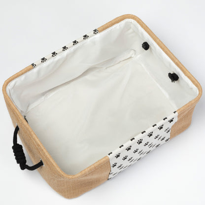 Paw Print Storage Basket with Handles