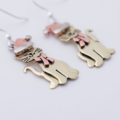Holiday Pet Mixed Metal Earrings
