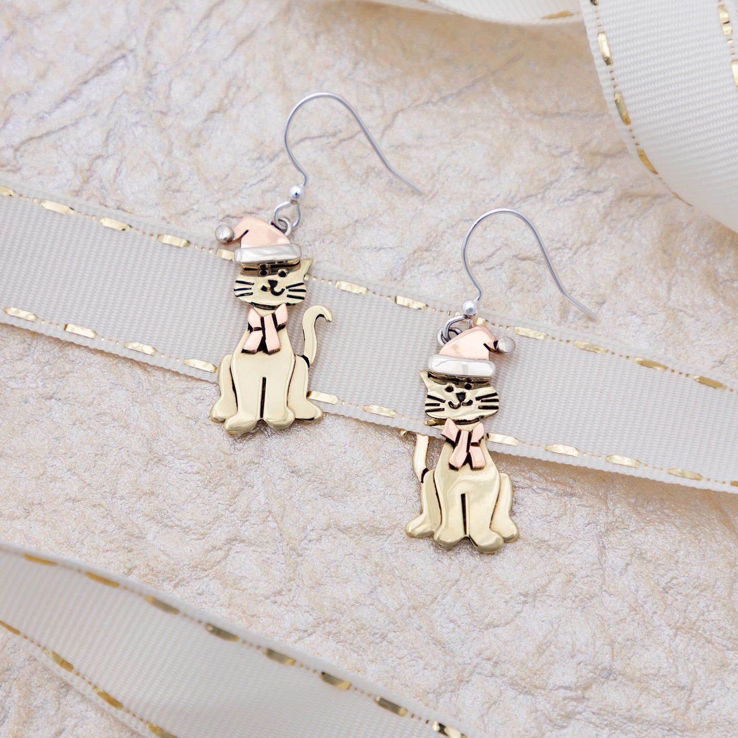 Holiday Pet Mixed Metal Earrings