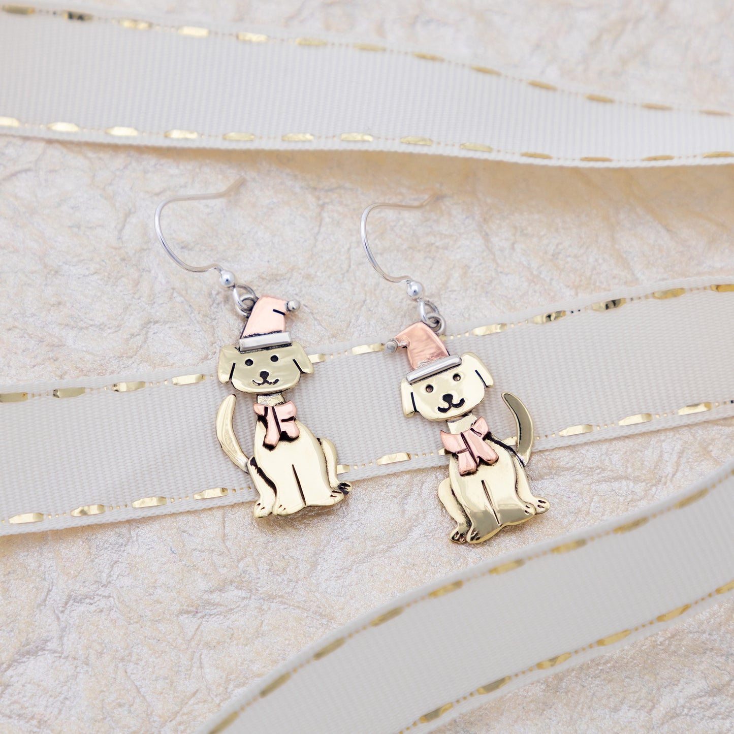 Holiday Pet Mixed Metal Earrings