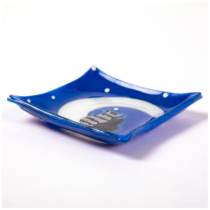 Hand Painted Recycled Glass Dish